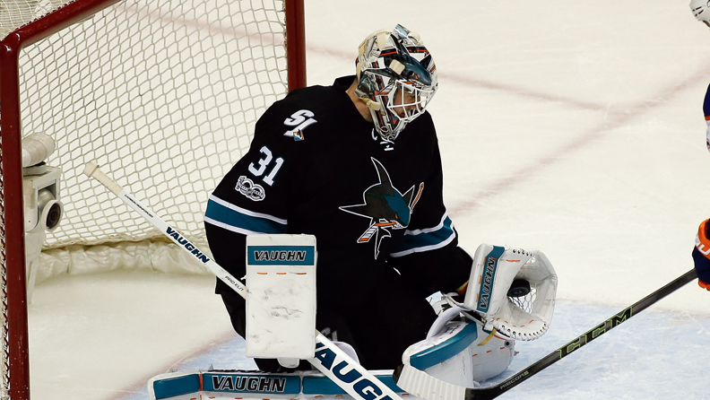 san jose sharks hockey goalie